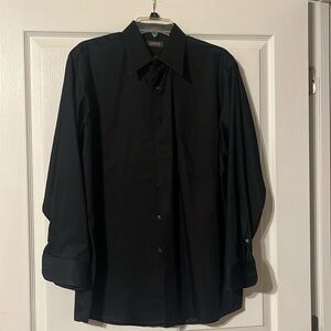 FINAL LOWEST PRICE EUC  Arrow Sateen dress shirt. Black in size 16 32/33